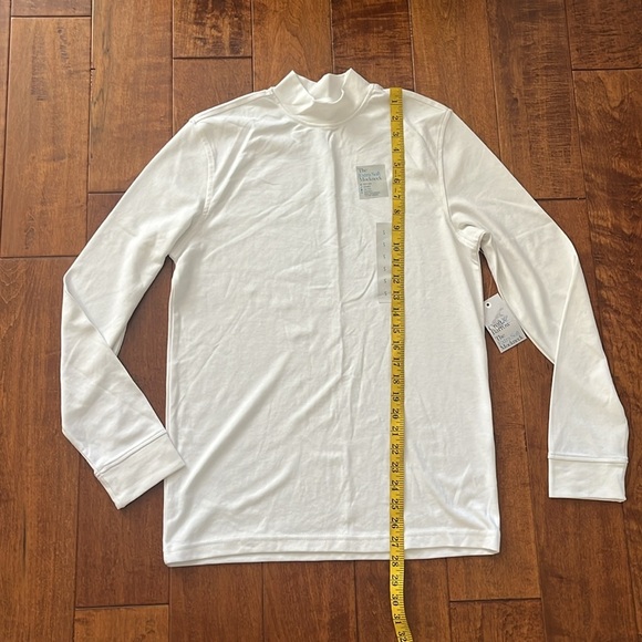 Croft Barrow Long Sleeve High Neck White Shirt Size S Extra Soft New With Tag - Picture 5 of 8
